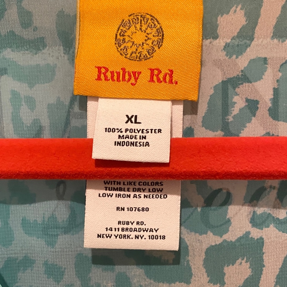 Ruby Rd. Multicolor Leopard Print Sheer Tunic - image 2